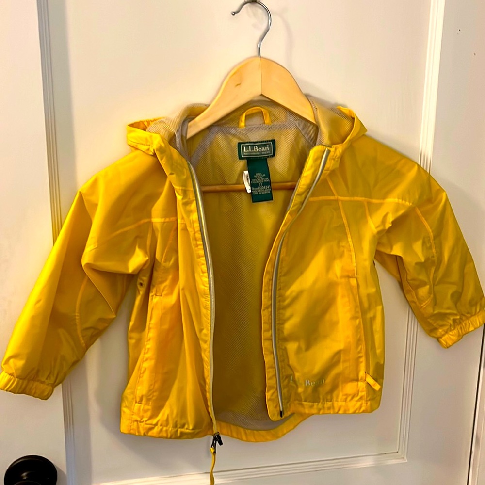 LL Bean Rain Jacket Yellow 3T